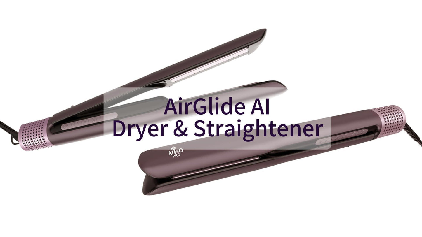 AirGlide 2-in-1 Wet to Dry Hair Straightener & Blow Dryer with High Speed Airflow Featuring AI Heat Control. Frizz-Defying Ions • Ultra-Light • Damage-Free Smart Styling Tool for Straight & Sleek Hair
