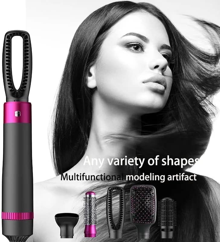 AIKO PRO 5-in-1 Hair Dryer Brush Set, 1200W, Lightweight, ALCI Safety, Tourmaline Technology, Gray, Purple