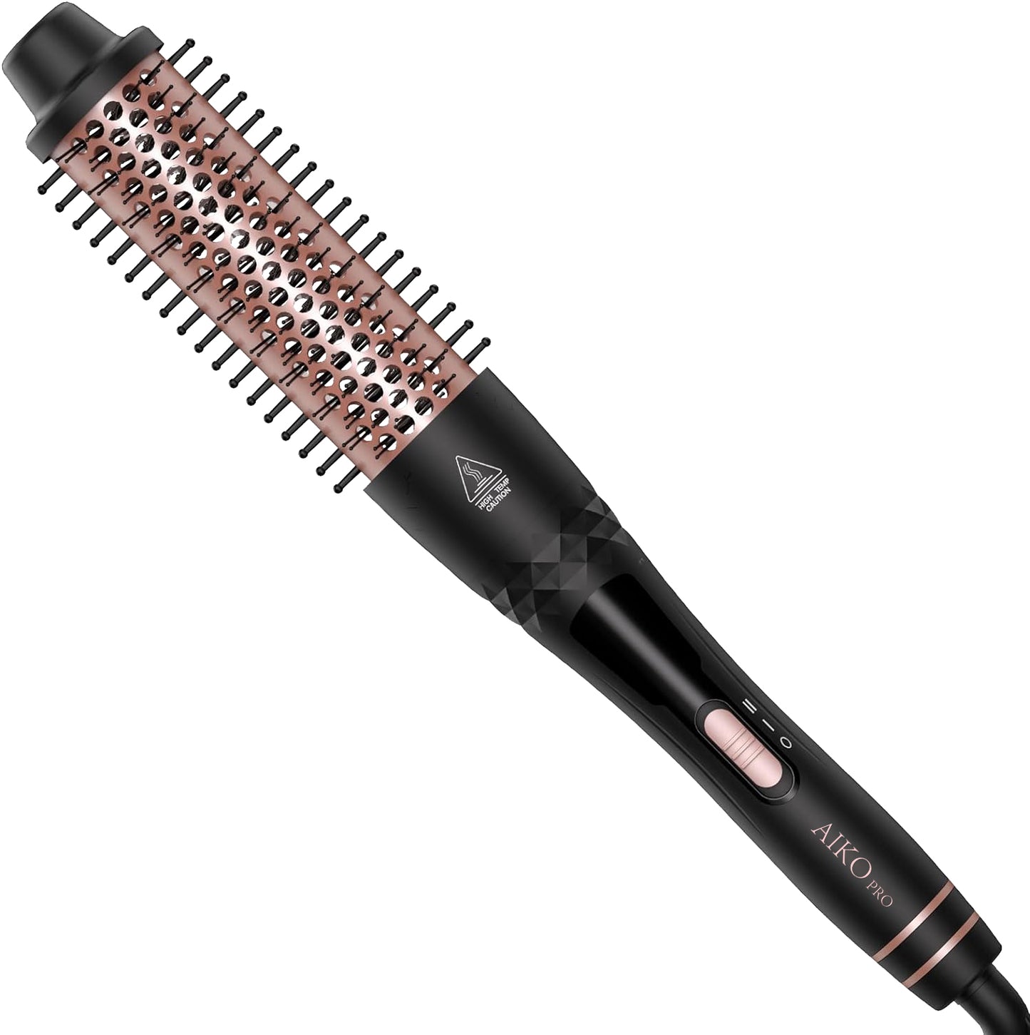 1.5 Inch Thermal Curling Brush for Natural Curls, Ionic Ceramic Heated Round Brush Adds Volume and Makes Hair Smoother, Dual Voltage Heated Round Brush Volumizer, Fast Heat-Up and Easy to Use