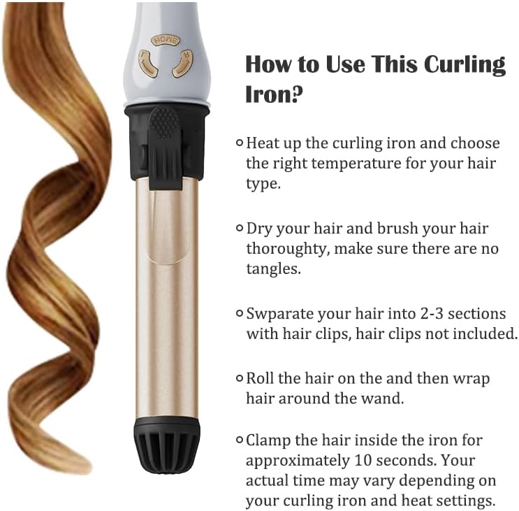 AIKO PRO 1 Inch Professional Automatic Rotating Curling Iron, Nano Titanium Auto Spin Curling Wand Hair Curler with 11 Adjustable Temps 250°F to 450°F, 60 Min Auto Shut-Off, Anti-Scald & Dual Voltage