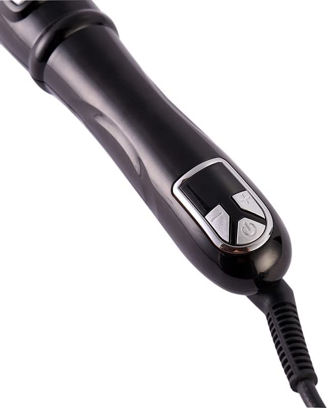 AIKO PRO Auto Rotating Hair Curler Curling Wand 28mm 1.1 Inch Curling Irons Hair Waver 30s Instant Heat-Up, Anti-Scald & Dual Voltage, with LCD Temp Display, Black, (L1920)