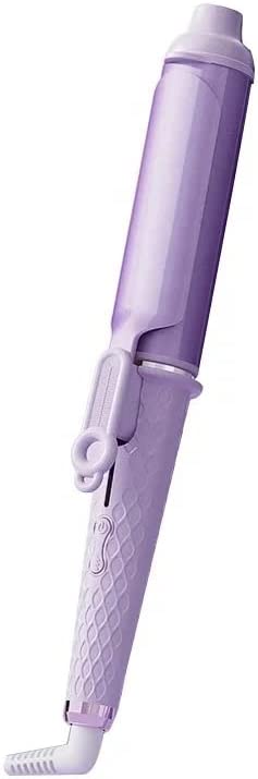 Aiko Professional Tourmaline 1 1/2 Inch Ceramic Curling Iron with Natural Curls, 1.5 Inch Extra Large Barrel Curling Wand for Soft Waves with Negative Ions Dual Voltage, Pastel Purple