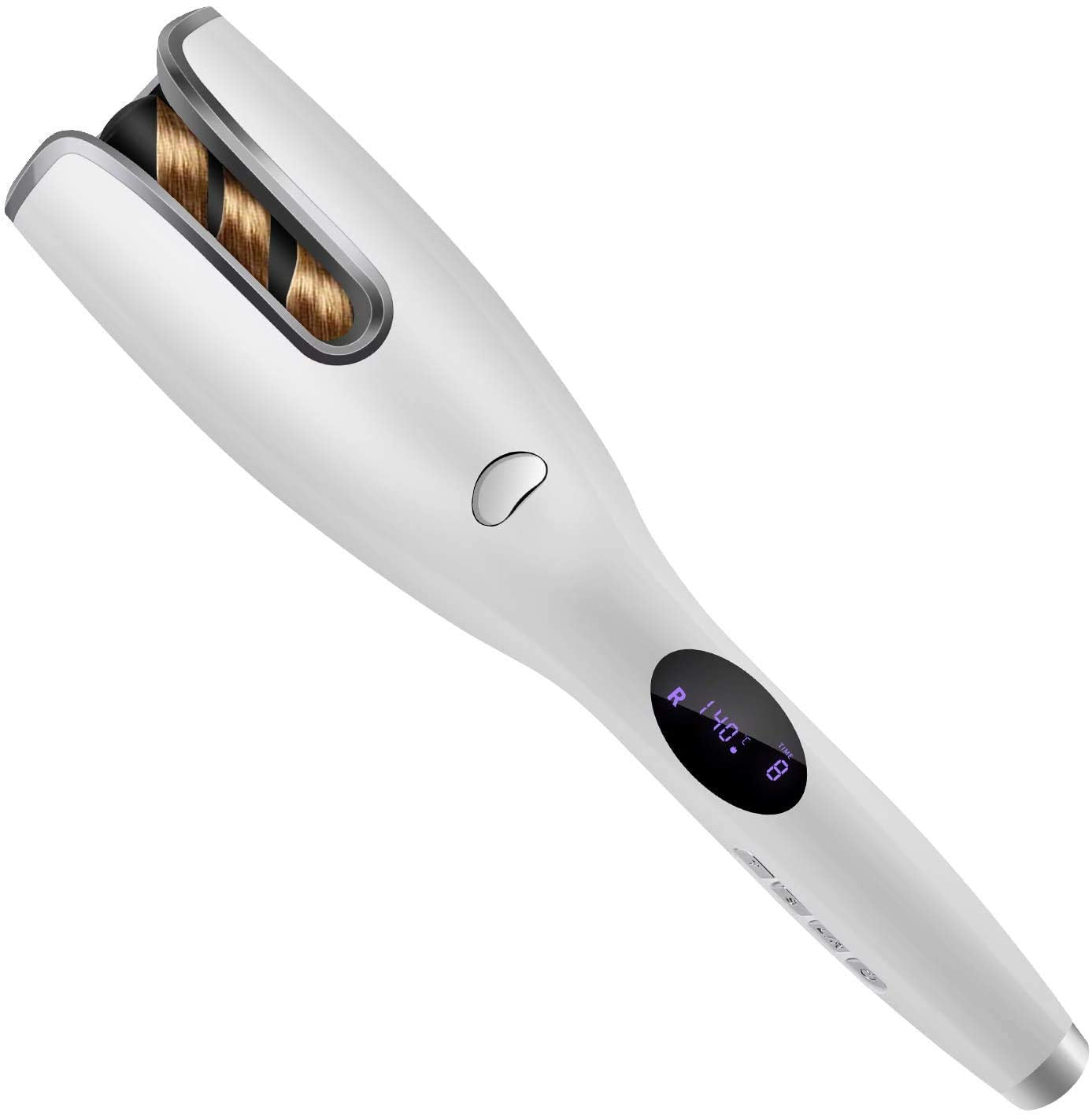 AIKO PRO LCD Automatic Ceramic Air Rotating Portable Curling Iron Wand Anti-Scald Hair Curler with LED Display, Adjustable Temp & Dual Voltage Air Spin N Curler Fast Heat-Up for All Hair Types