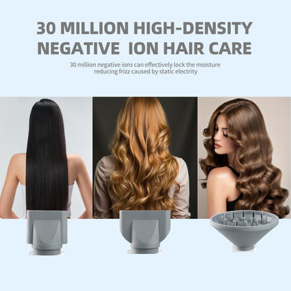1800W High-Speed Foldable Travel Salon Ionic Blow Dryer, Brushless Motor for Fast Drying & Frizz Control, 3 Temps & 3 Speeds, Lightweight, Portable & Quiet with 3 Magnetic Nozzles