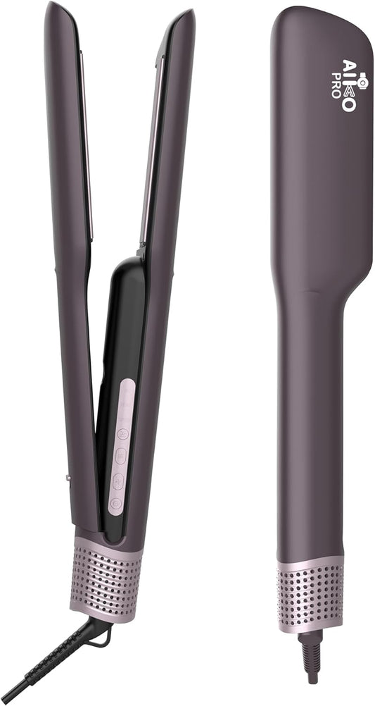 AirGlide 2-in-1 Wet to Dry Hair Straightener & Blow Dryer with High Speed Airflow Featuring AI Heat Control. Frizz-Defying Ions • Ultra-Light • Damage-Free Smart Styling Tool for Straight & Sleek Hair