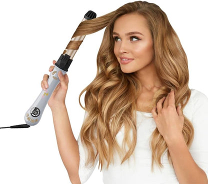 AIKO PRO 1 Inch Professional Automatic Rotating Curling Iron, Nano Titanium Auto Spin Curling Wand Hair Curler with 11 Adjustable Temps 250°F to 450°F, 60 Min Auto Shut-Off, Anti-Scald & Dual Voltage