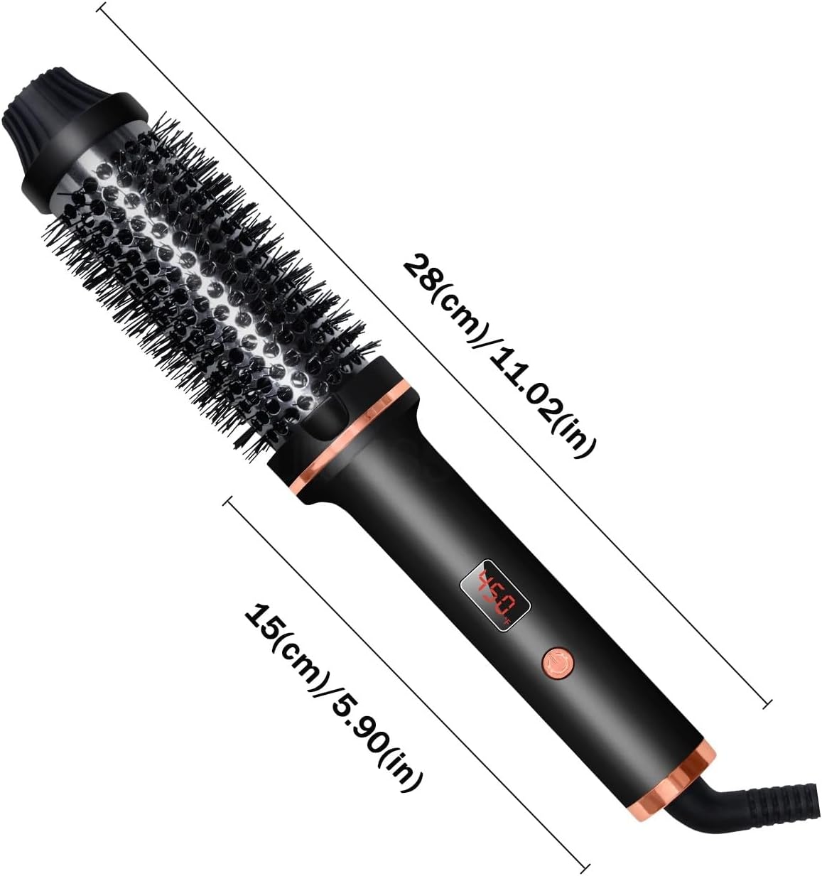 AIKO 1.25 Inch Heated Curling Brush Ceramic Tourmaline Ionic Curling I AIKO PRO BEAUTY