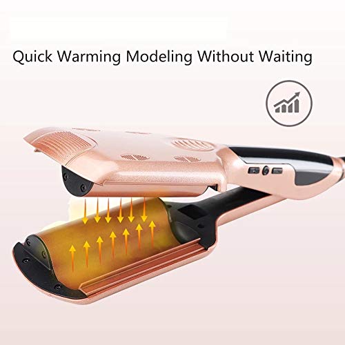 AIKO PRO 3 Barrel 1 Inch Ceramic Tourmaline Egg Roll Hair Curler Crimper Beachy Wavy Curling Iron Wand Deep Waver, with Adjustable LCD Temp Display & Fast Heating for Wet and Dry Hair