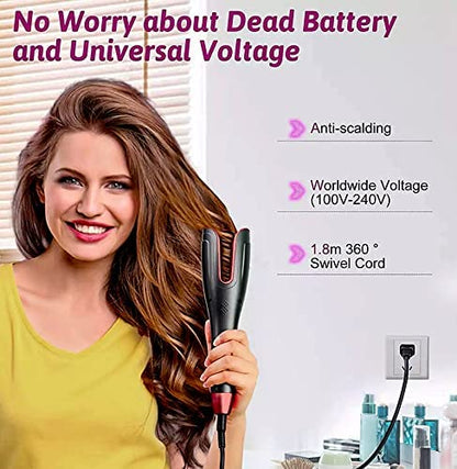 AIKO PRO Auto Hair Curler, Automatic Curling Iron with LCD Display and Timer for All Hair Types, Fast Heating, Auto Shut-Off Curling Wand