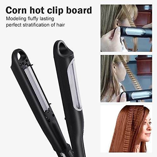 AIKO PRO Professional Automatic Rotating Ceramic Hair Crimper Iron , Corn Splint Crimping Iron Barrel, Hair Waver Curling Wand