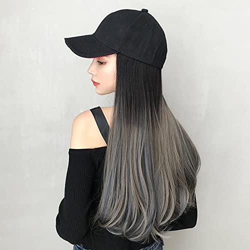 AIKO PRO Baseball Cap with Hair Extensions for Women Adjustable