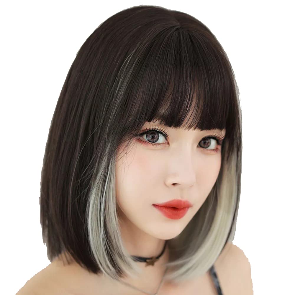 AIKO PRO Korean Fashion 13 Inch Straight Short Bob Wig for Women