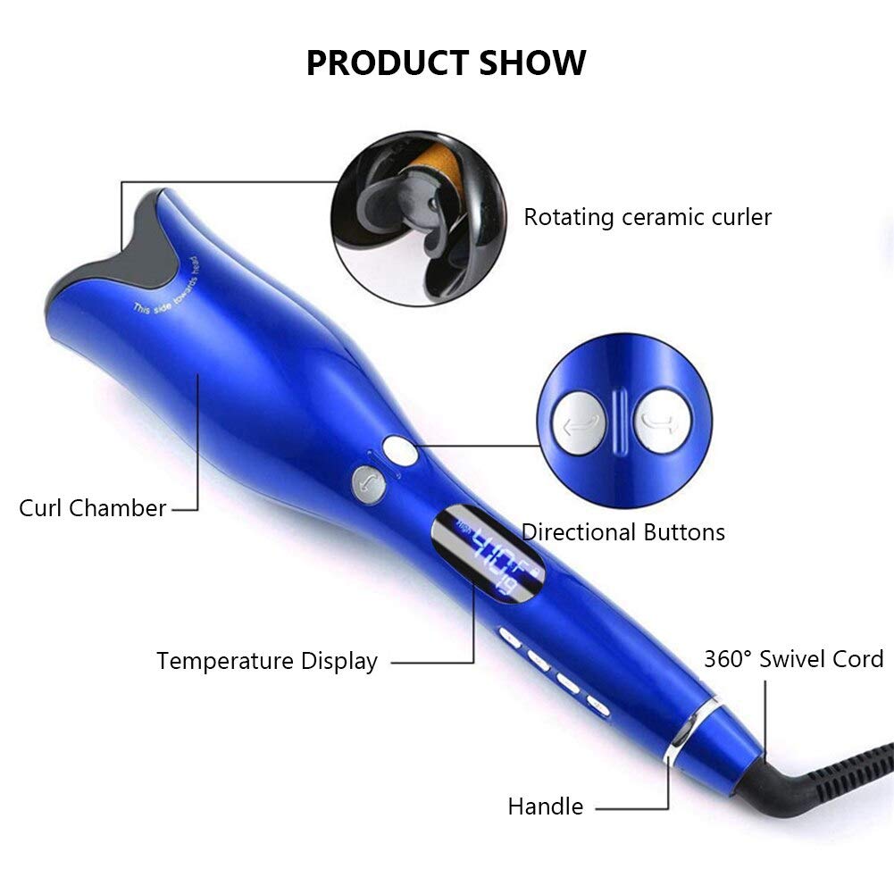 Ceramic rotating hair clearance curler