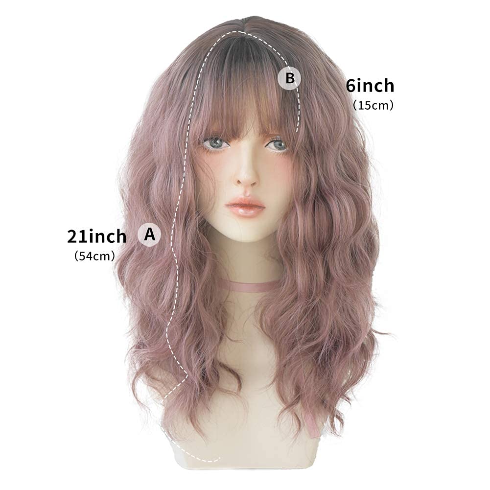 AIKO PRO Chic Korean Fashion 21 Inch Long Fluffy Curly Wavy Wig